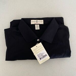 Men's Fairway & Greene Black Solid Lisle Polo size L NWT